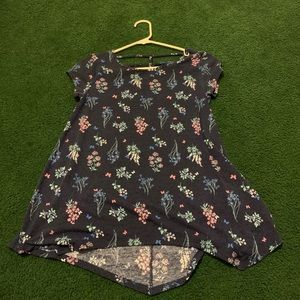 Floral Design Short Sleeve Shirt From So